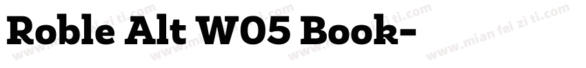 Roble Alt W05 Book字体转换